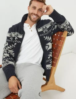 FatFace Lanark Shawl Pattern Cardigan|Men View All