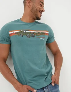 FatFace Land Rover Embroidered T-Shirt|Gifts Land Rover Collaboration
