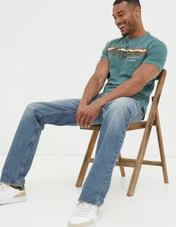 FatFace Land Rover Embroidered T-Shirt|Gifts Land Rover Collaboration