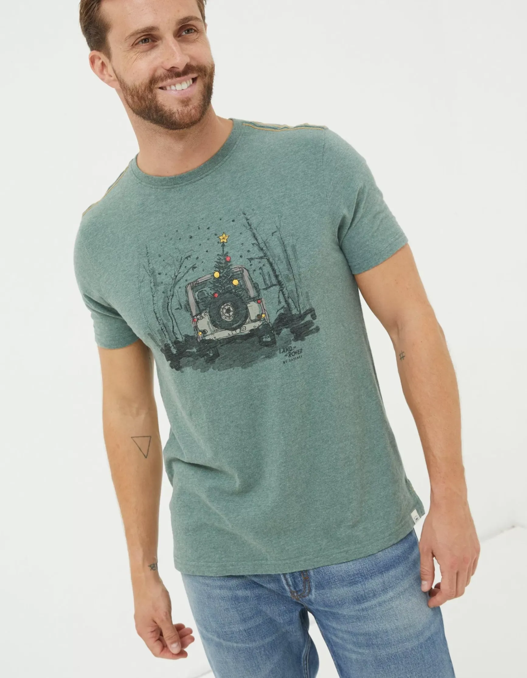 FatFace Land Rover Painted T-Shirt|Men View All