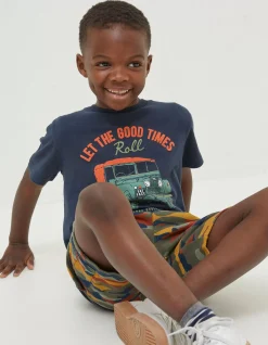 FatFace Land Rover Times Jersey T-Shirt|Gifts Land Rover Collaboration
