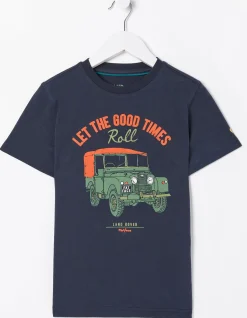 FatFace Land Rover Times Jersey T-Shirt|Gifts Land Rover Collaboration