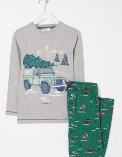 FatFace Land Rover Woven Pyjama Set|Gifts Land Rover Collaboration