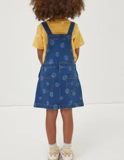 FatFace Laser Print Denim Pinafore Dress|Girls View All