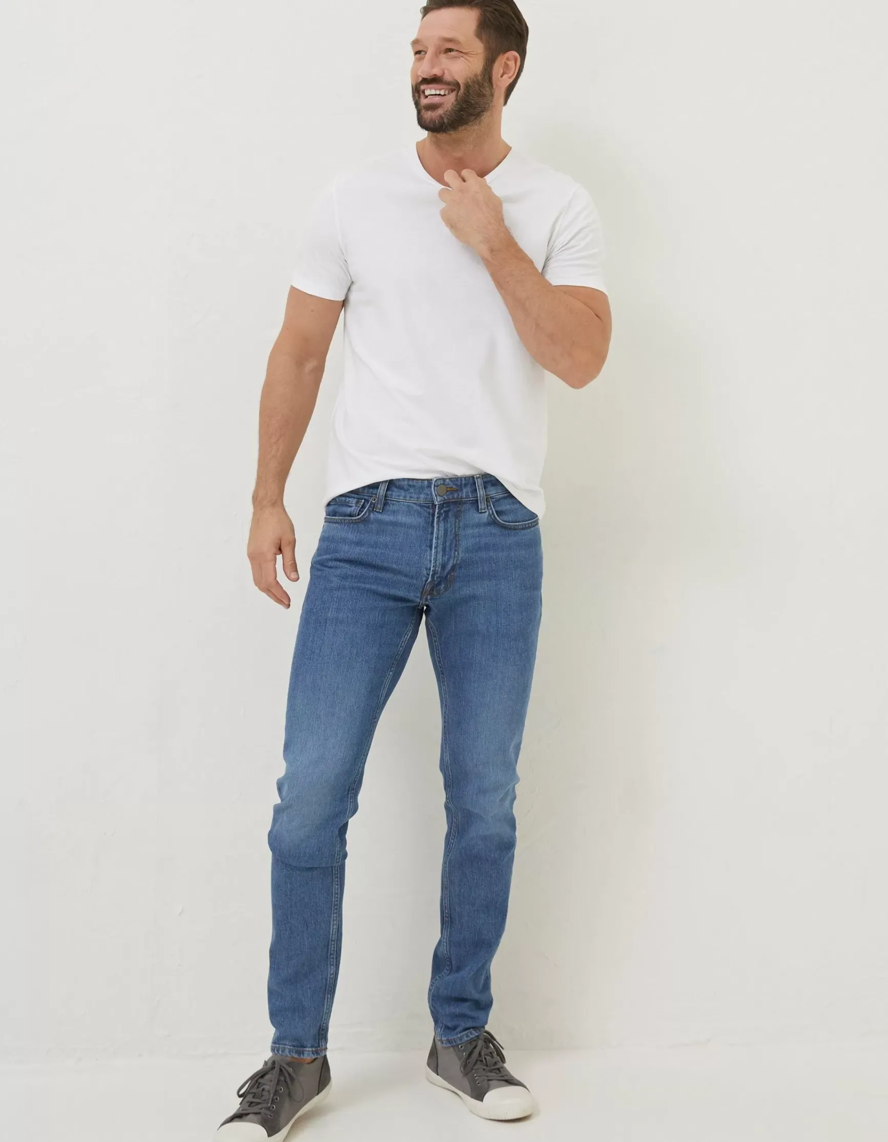 FatFace Lean Slim Light Wash Jeans|Men Jeans