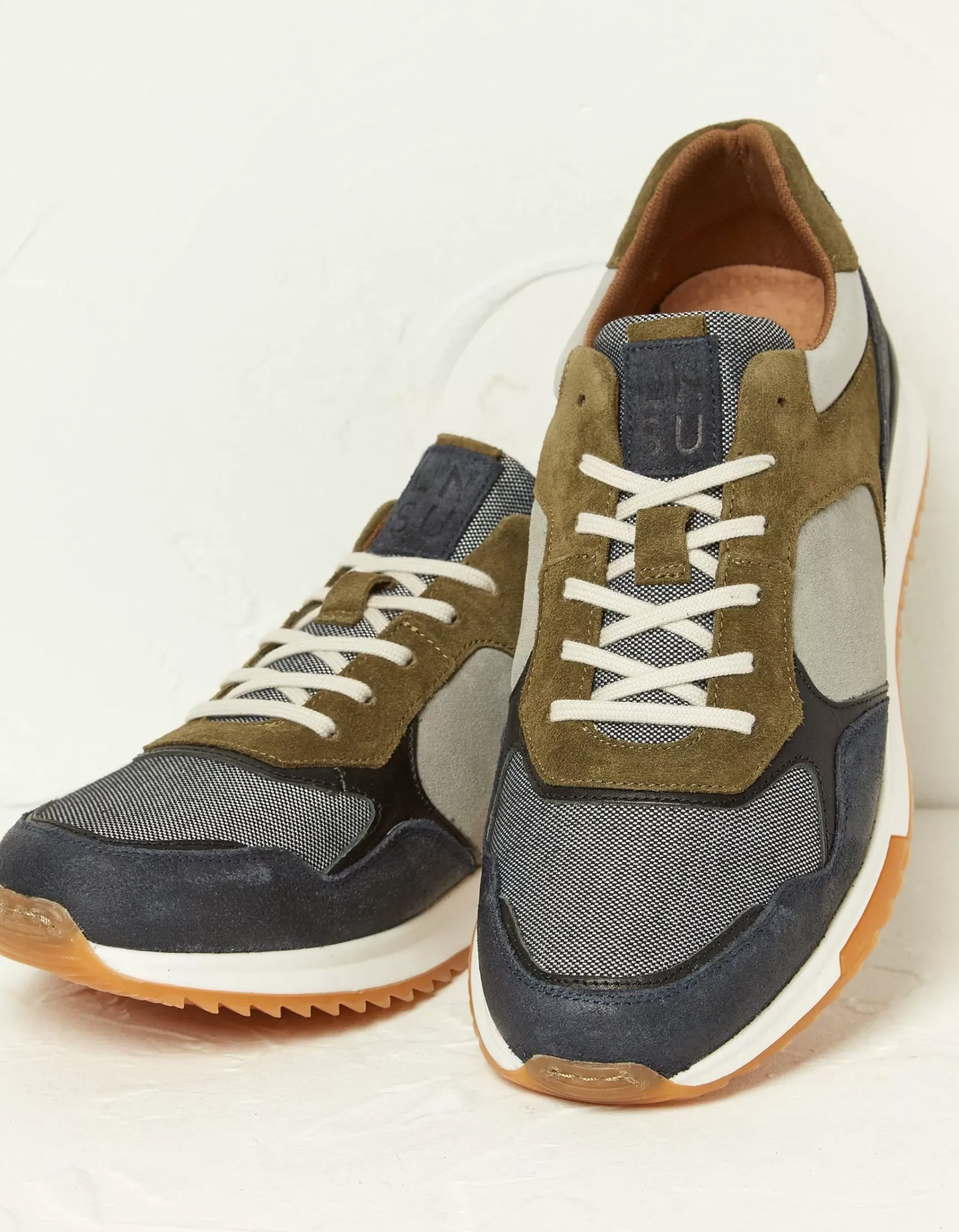 FatFace Leather Colour Block Trainers|Men View All