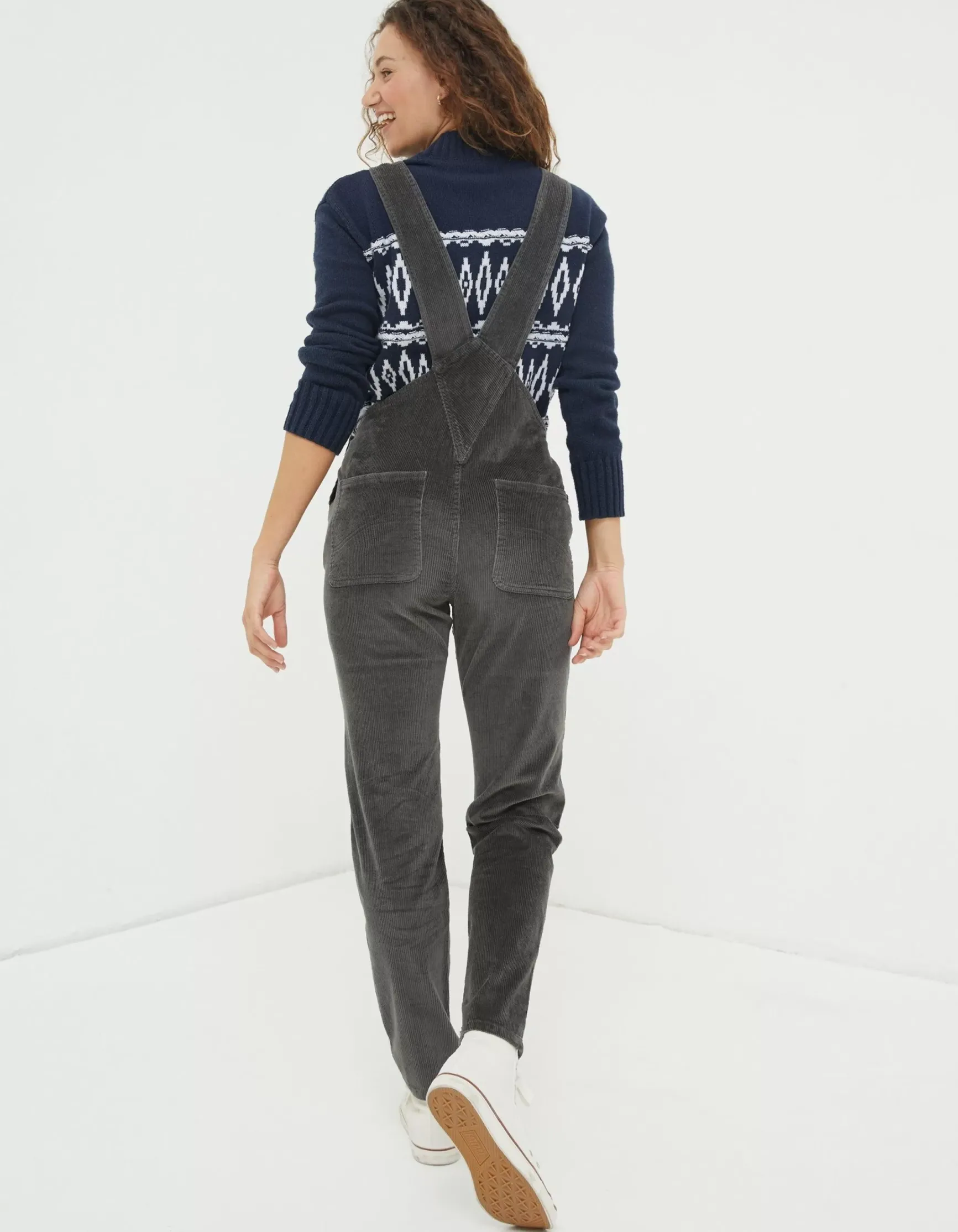 FatFace Lewes Cord Dungaree|Women Trousers & Leggings