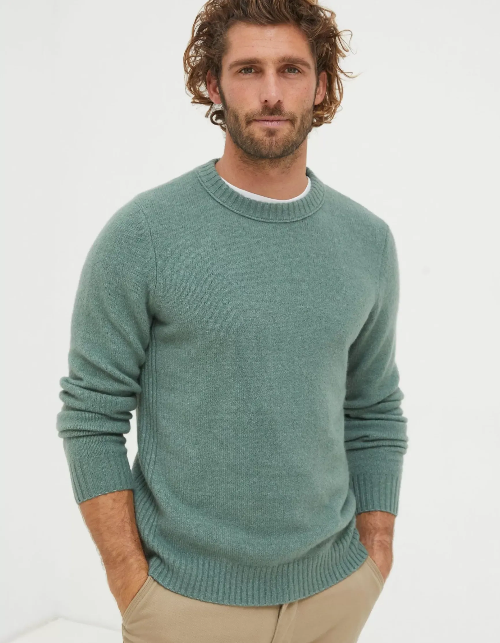FatFace Lewes Crew Jumper|Men Knitwear