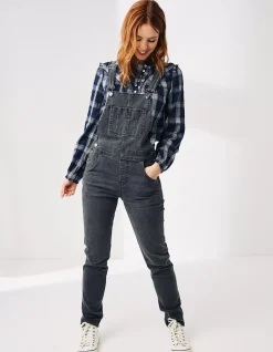 FatFace Lewes Slim Leg Denim Dungarees|Women Jumpsuits & Playsuits