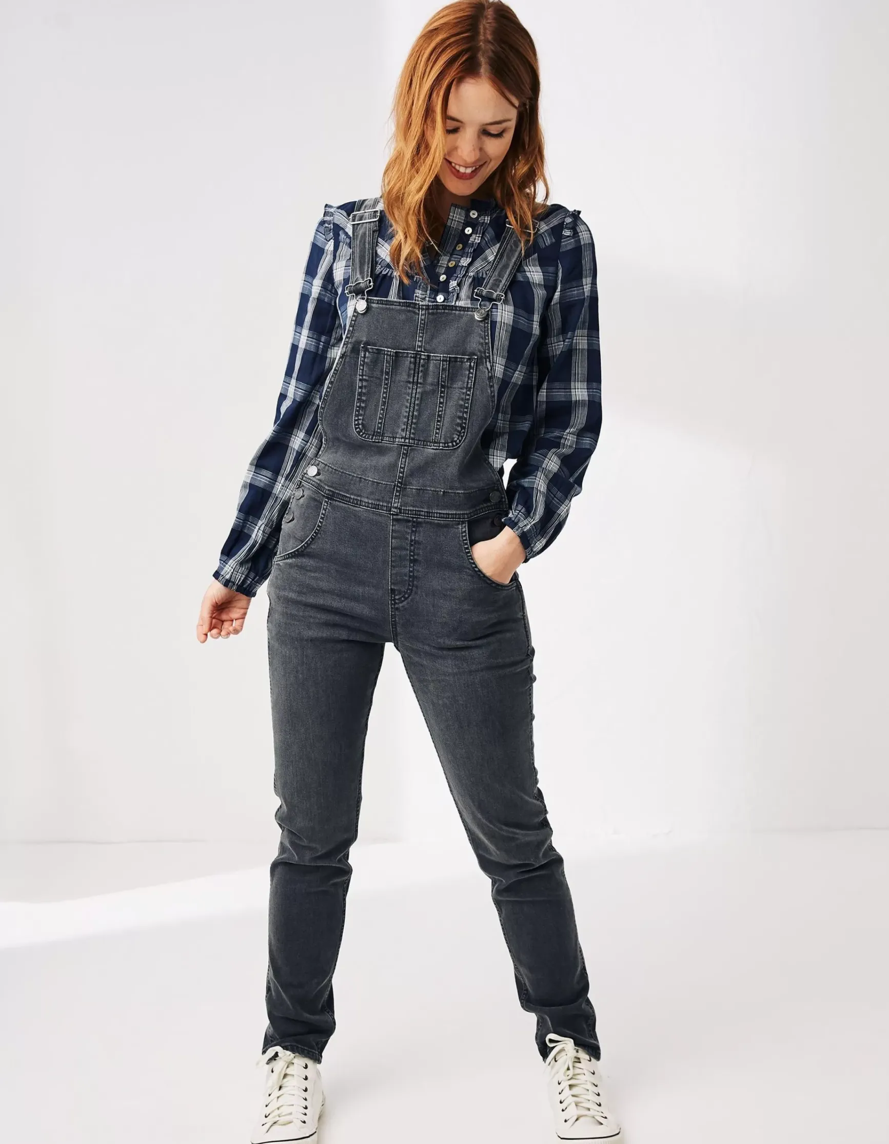 FatFace Lewes Slim Leg Denim Dungarees|Women Jumpsuits & Playsuits