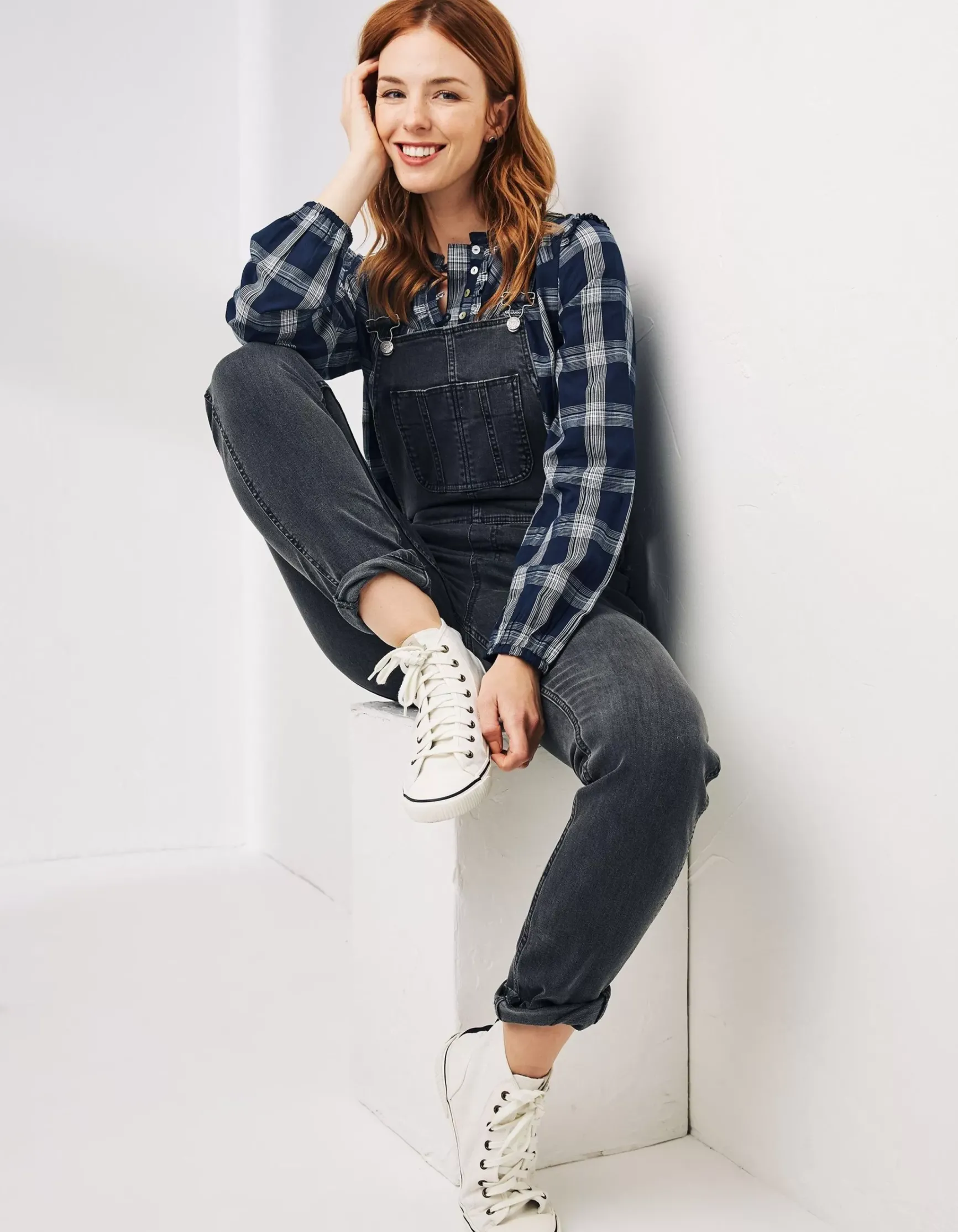 FatFace Lewes Slim Leg Denim Dungarees|Women Jumpsuits & Playsuits