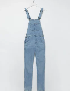 FatFace Lewes Slim Leg Denim Dungarees|Women Jeans & Dungarees