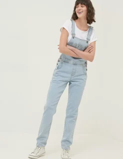 FatFace Lewes Slim Leg Denim Dungarees|Women Jeans & Dungarees