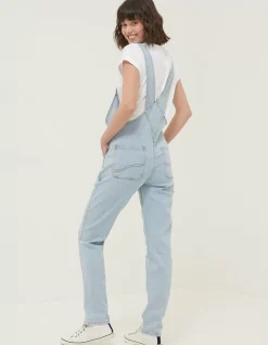 FatFace Lewes Slim Leg Denim Dungarees|Women Jeans & Dungarees