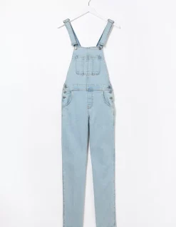 FatFace Lewes Slim Leg Denim Dungarees|Women Jeans & Dungarees