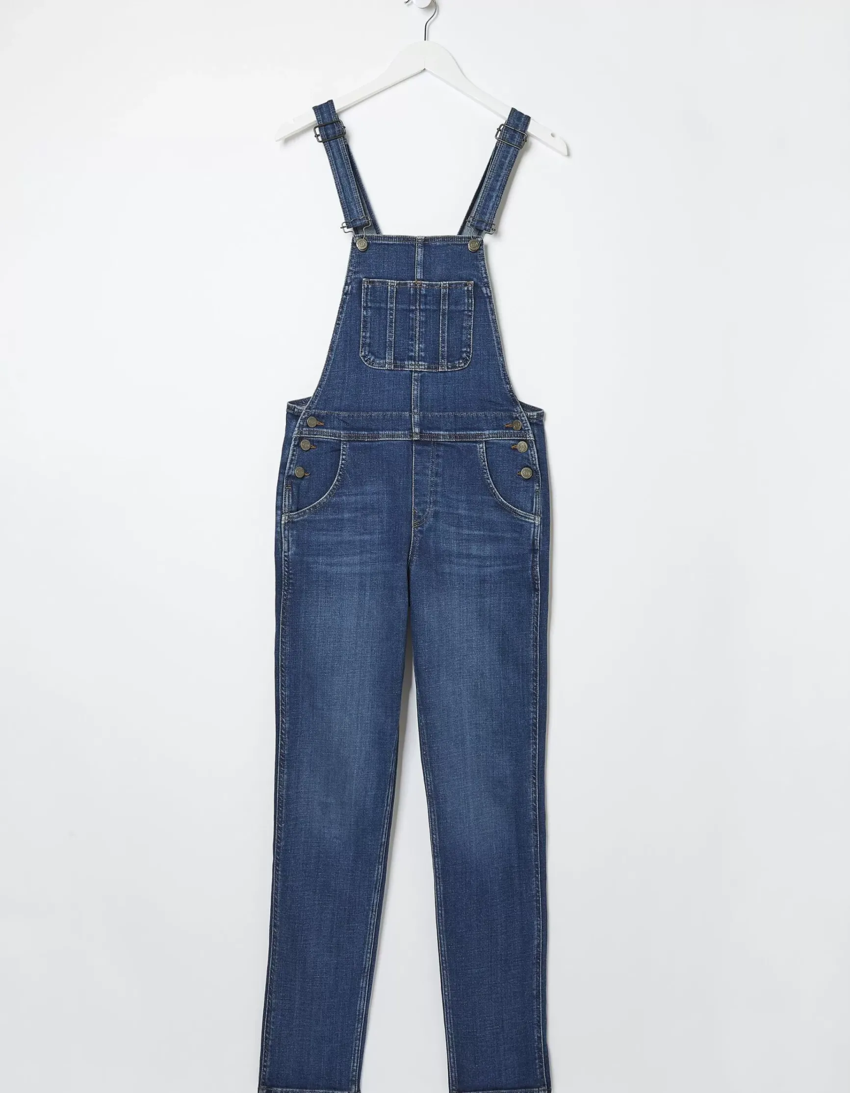 FatFace Lewes Slim Leg Denim Dungarees|Women Jumpsuits & Playsuits