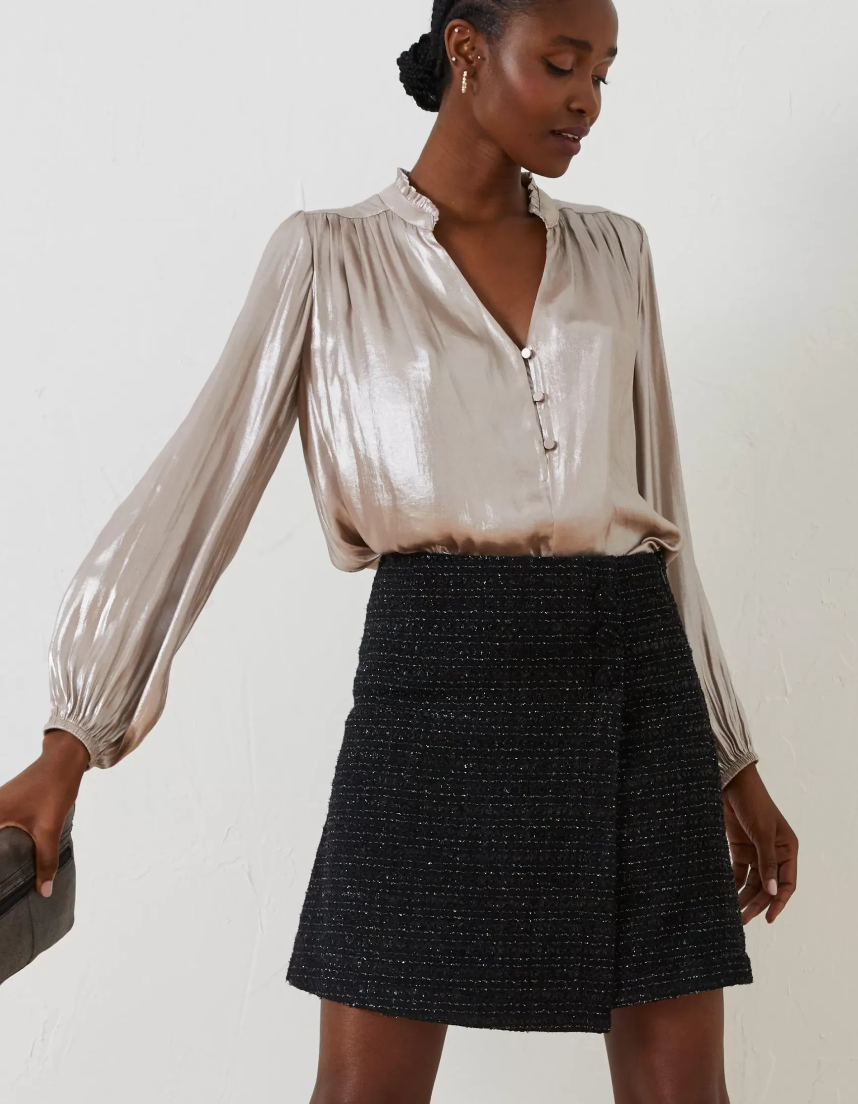 FatFace Lily Metallic Skirt|Women Skirts