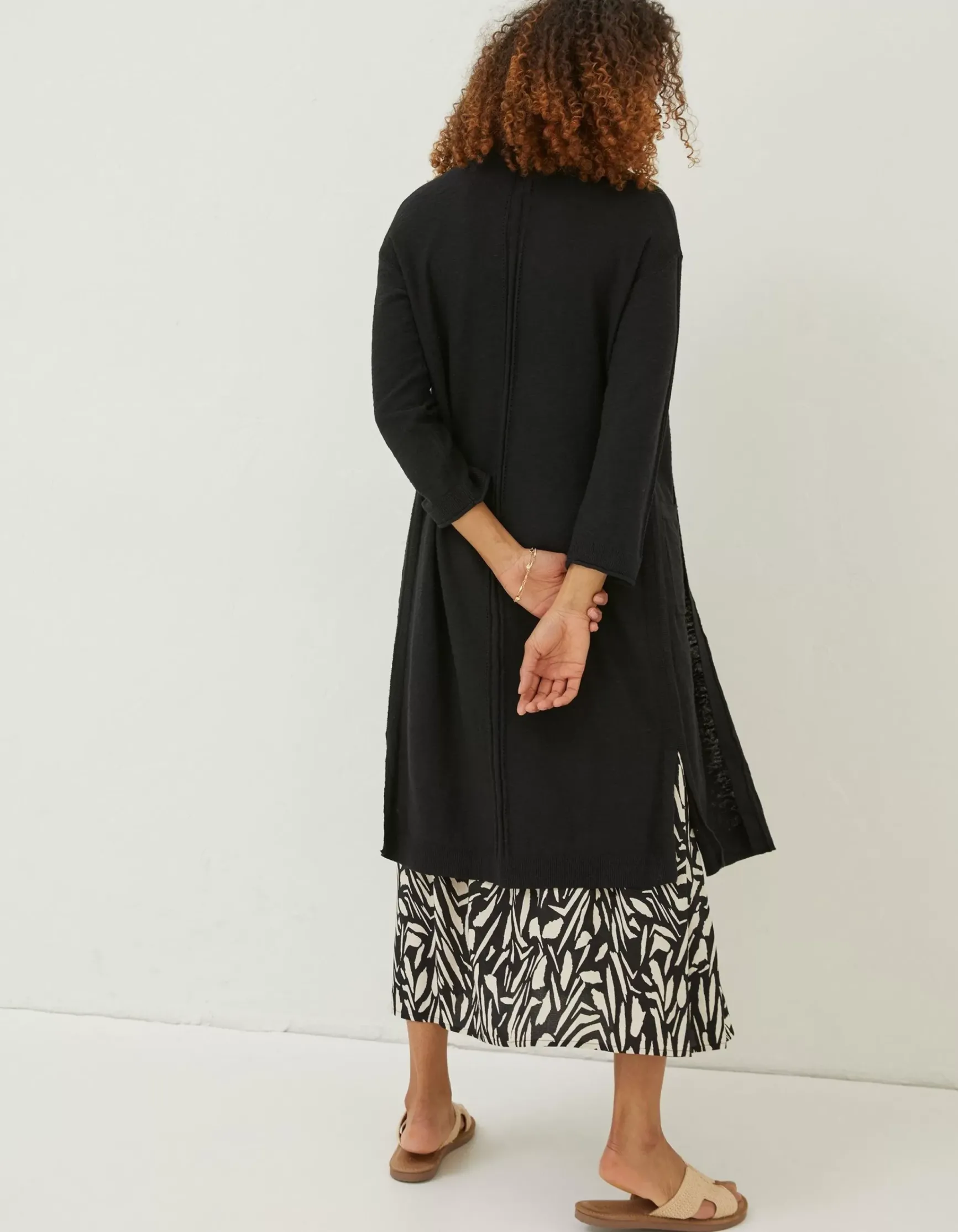 FatFace Lindsay Cotton Linen Longline Cardigan|Women Knitwear