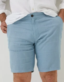 FatFace Linen Flat Front Shorts|Men Shorts