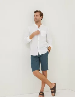 FatFace Linen Grandad Shirt|Men Shirts