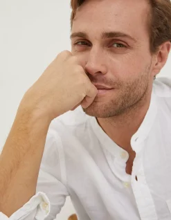 FatFace Linen Grandad Shirt|Men Shirts