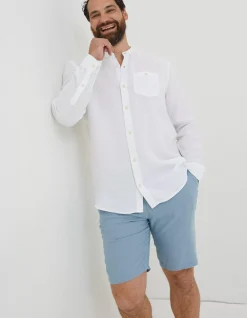 FatFace Linen Grandad Shirt|Men Shirts