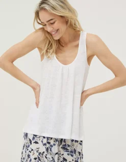 FatFace Linen Vest Top|Women Tops & T-Shirts