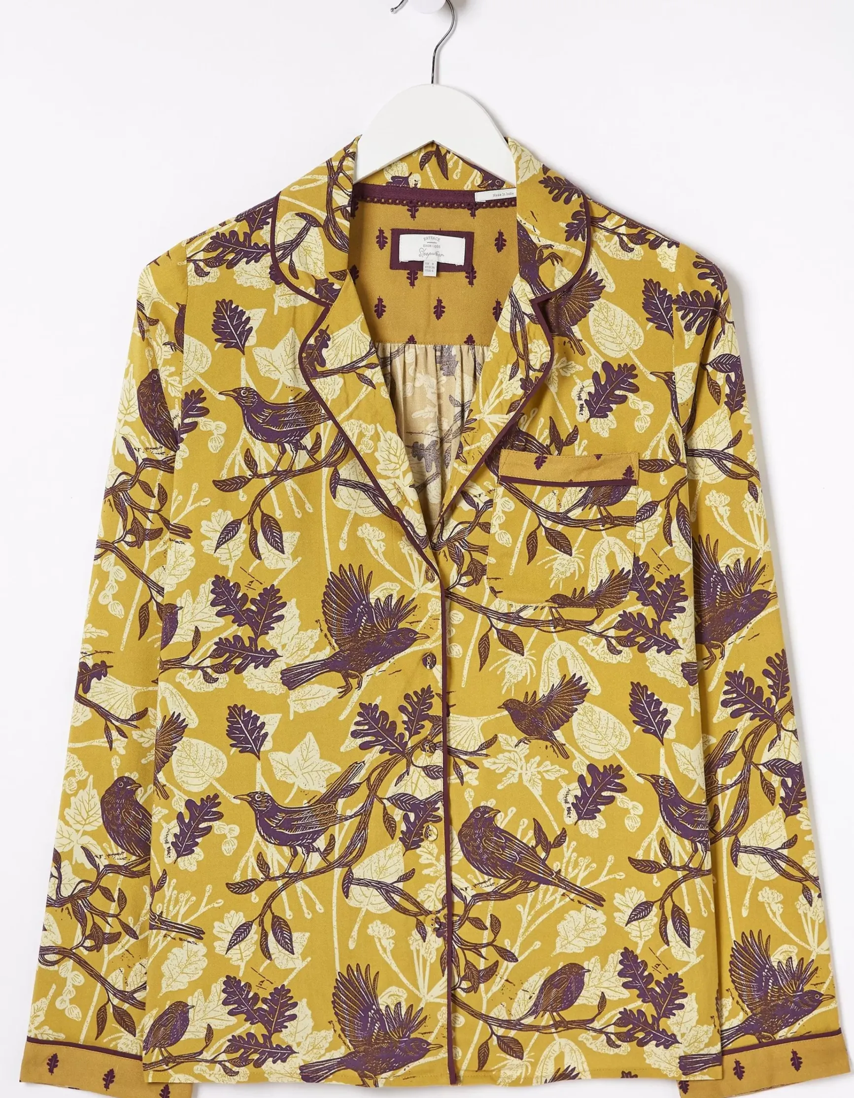 FatFace Lino Birds Pyjama Top|Women Nightwear & Loungewear