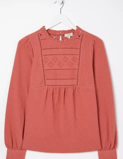 FatFace Liza Broderie Top|Women Tops & T-Shirts