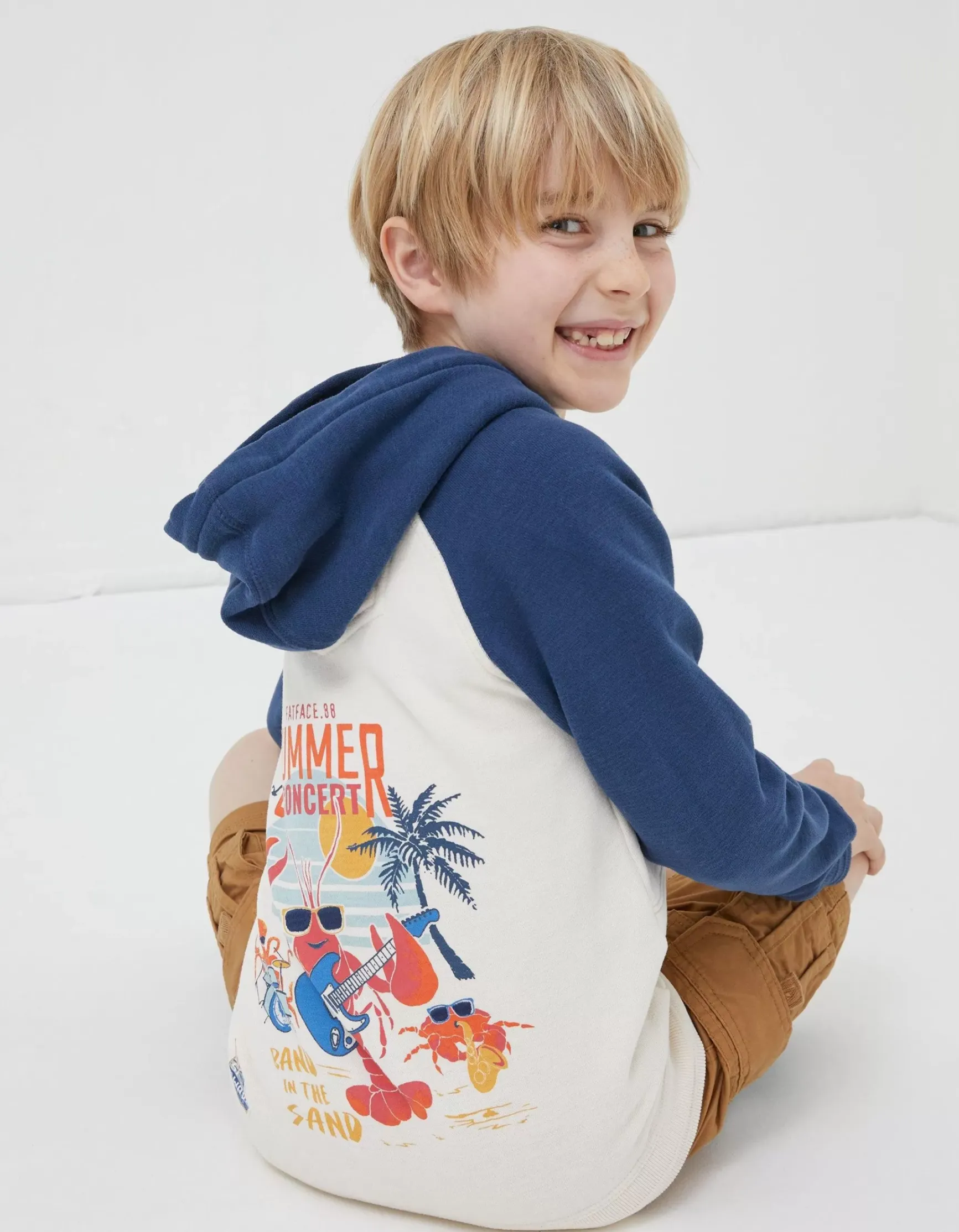 FatFace Lobster Zip Through Hoodie|Boys View All