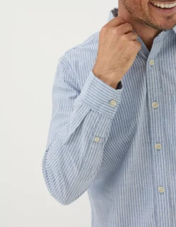 FatFace Long Sleeve Gore Stripe Shirt|Men Shirts