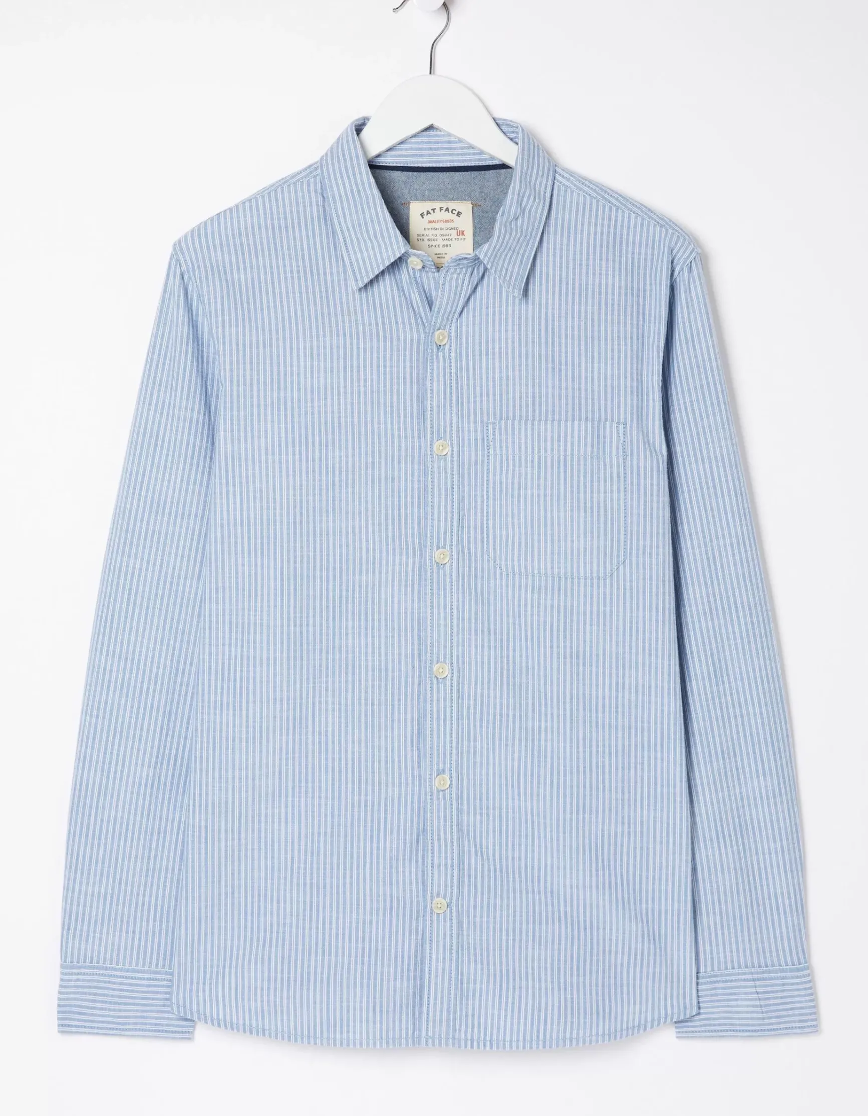 FatFace Long Sleeve Gore Stripe Shirt|Men Shirts