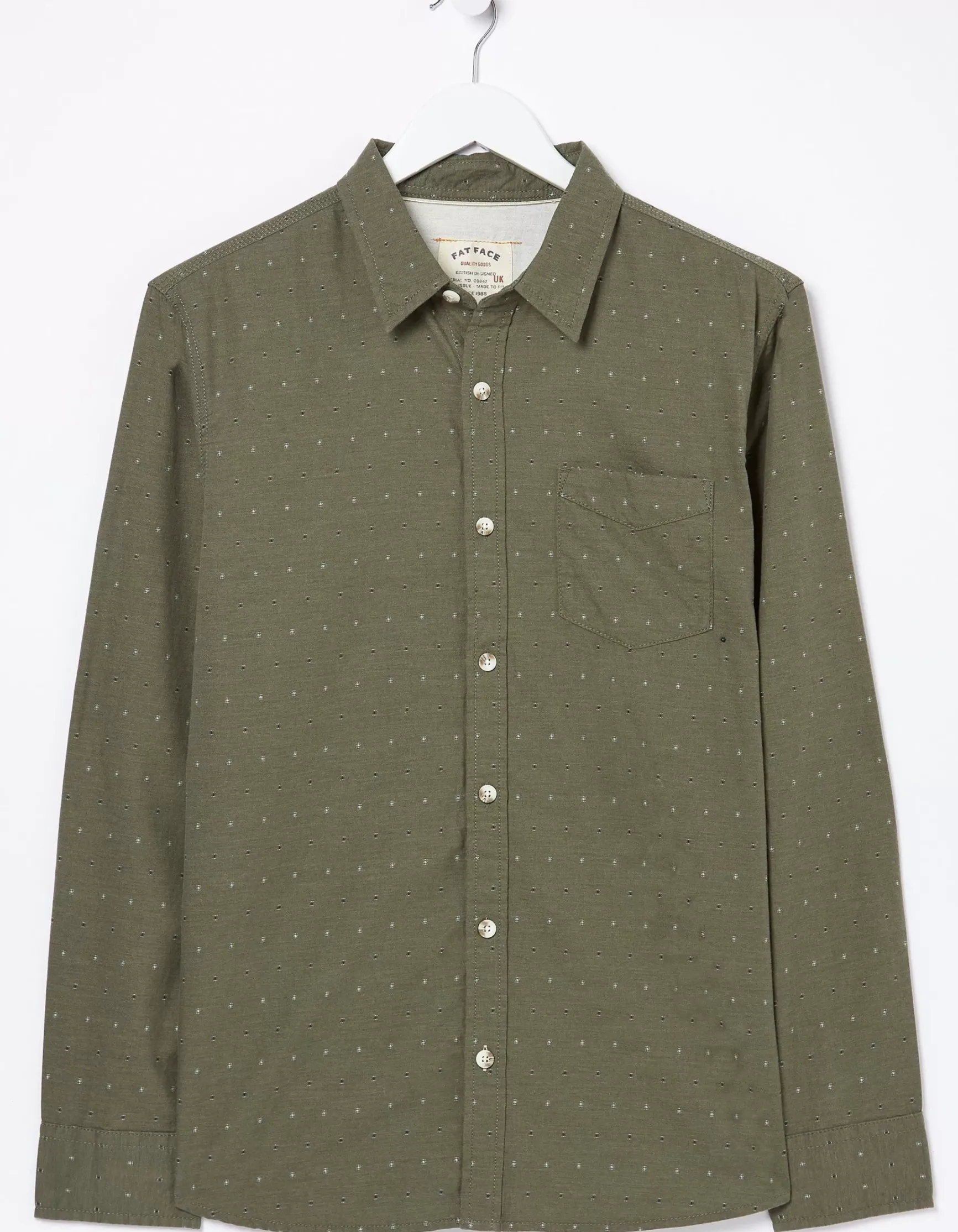 FatFace Long Sleeve Kaber Dobby Shirt|Men Shirts