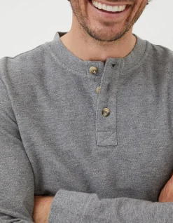 FatFace Long Sleeve Kintbury Henley|Men T-Shirts