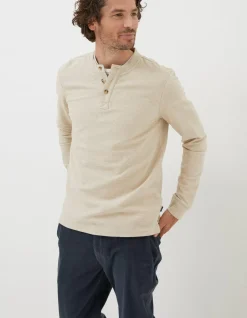 FatFace Long Sleeve Kintbury Henley|Men T-Shirts
