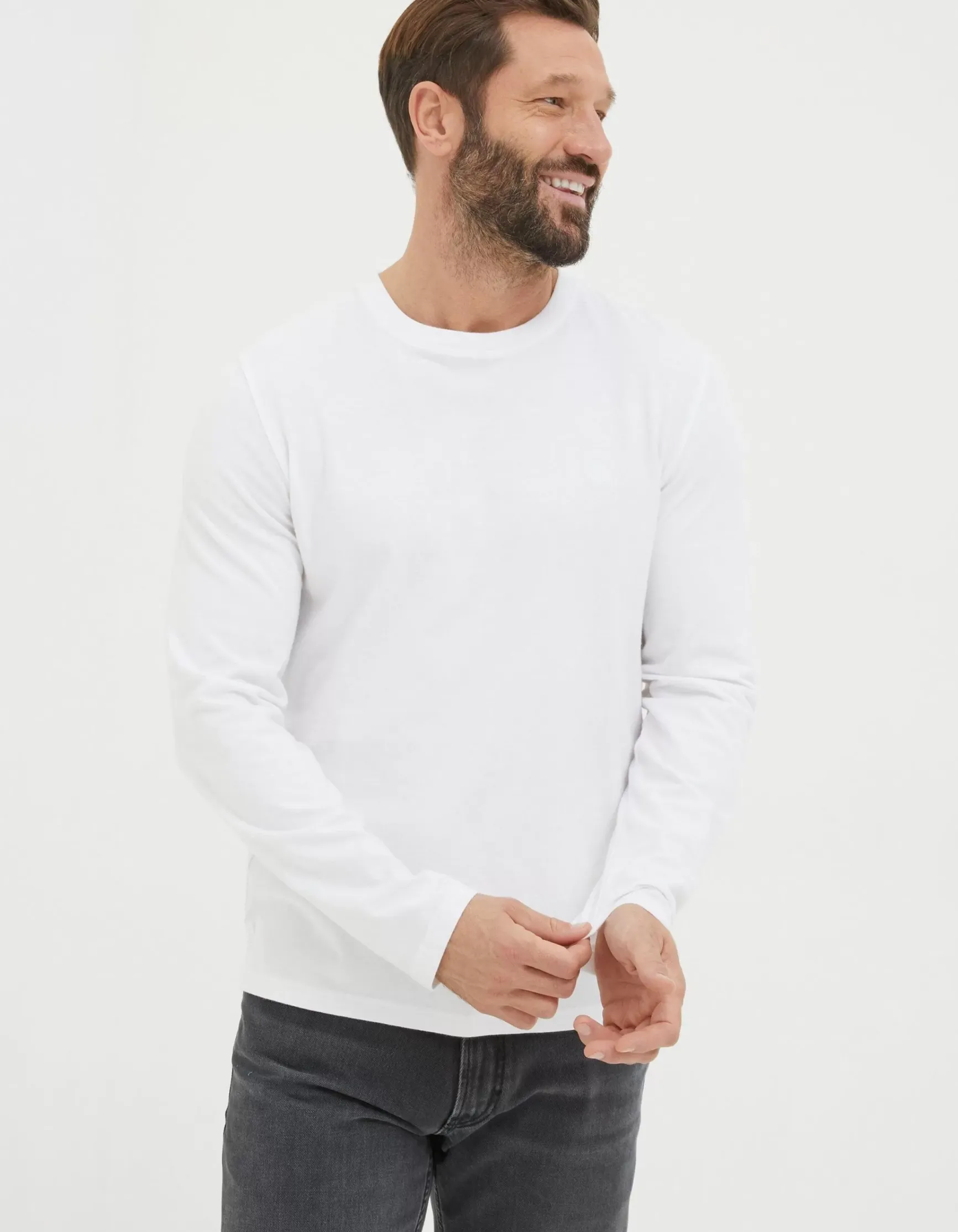 FatFace Long Sleeve Lulworth Crew Neck T-Shirt|Men View All