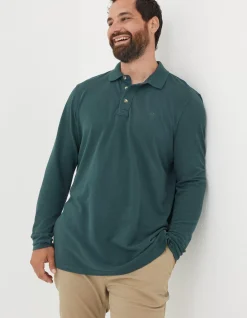FatFace Long Sleeve Organic Pique Polo|Men Polo Shirts