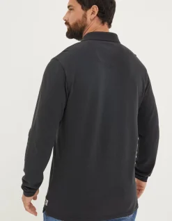 FatFace Long Sleeve Organic Pique Polo|Men Polo Shirts