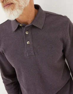 FatFace Long Sleeve Organic Pique Polo|Men Polo Shirts