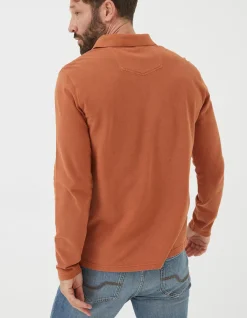 FatFace Long Sleeve Organic Pique Polo|Men View All