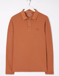 FatFace Long Sleeve Organic Pique Polo|Men View All