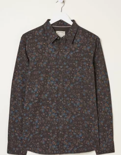 FatFace Long Sleeve Painted Floral Print Shirt|Men Shirts