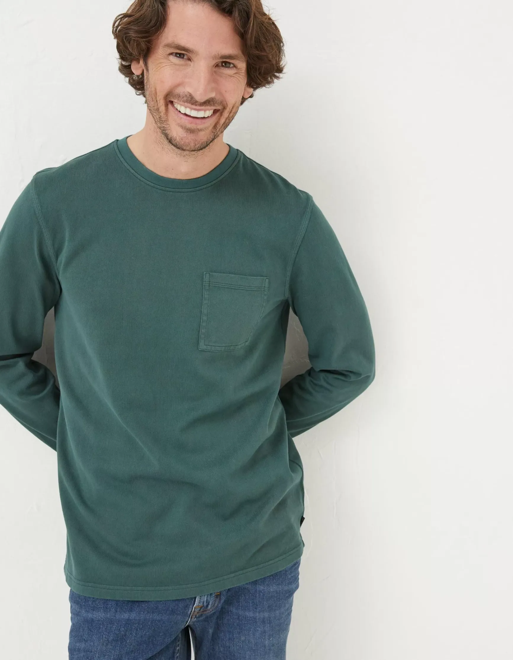 FatFace Long Sleeve Pocket Crew|Men View All