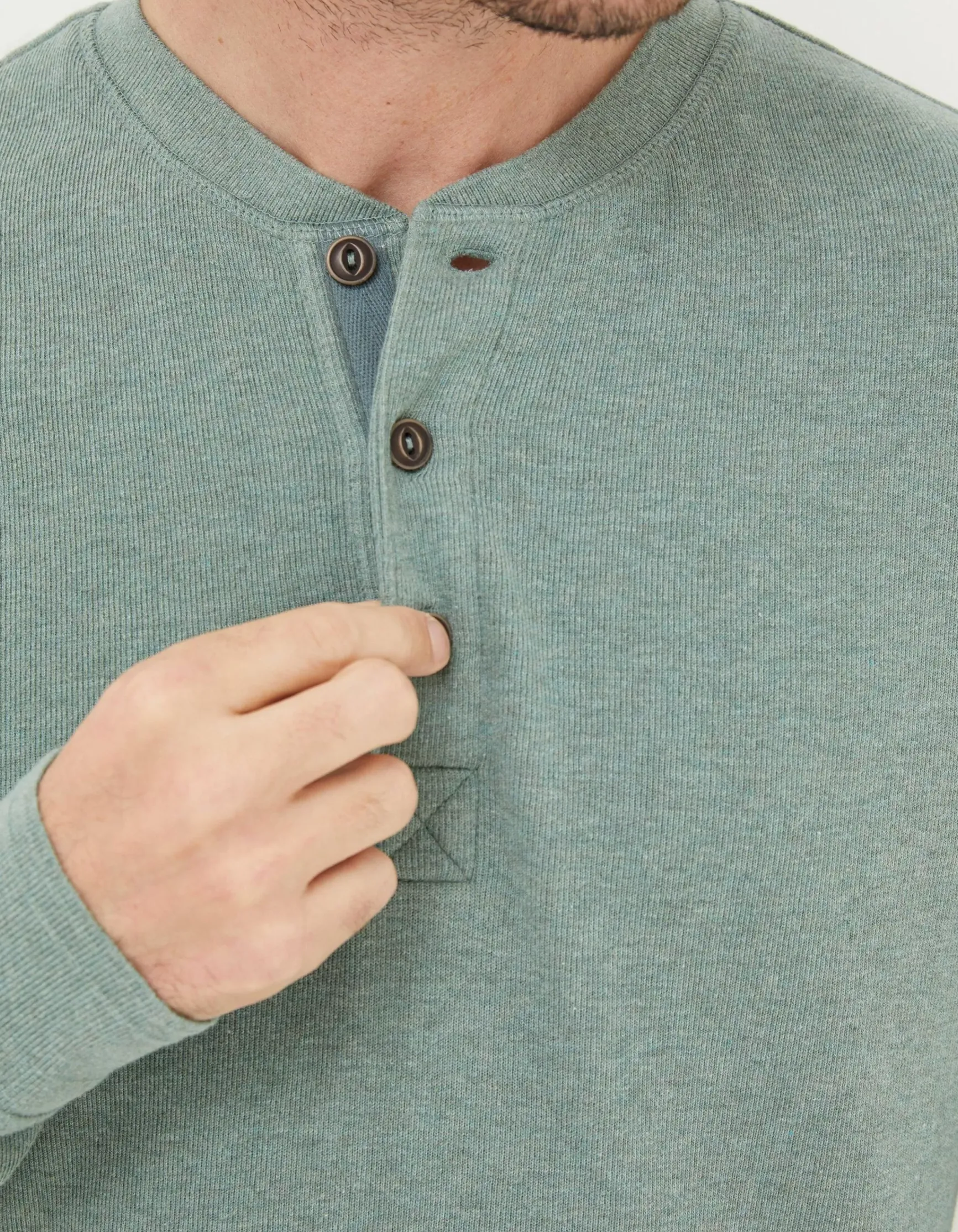 FatFace Long Sleeve Ribbed Henley|Men View All