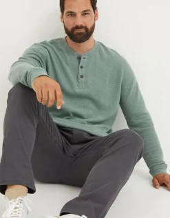 FatFace Long Sleeve Ribbed Henley|Men View All