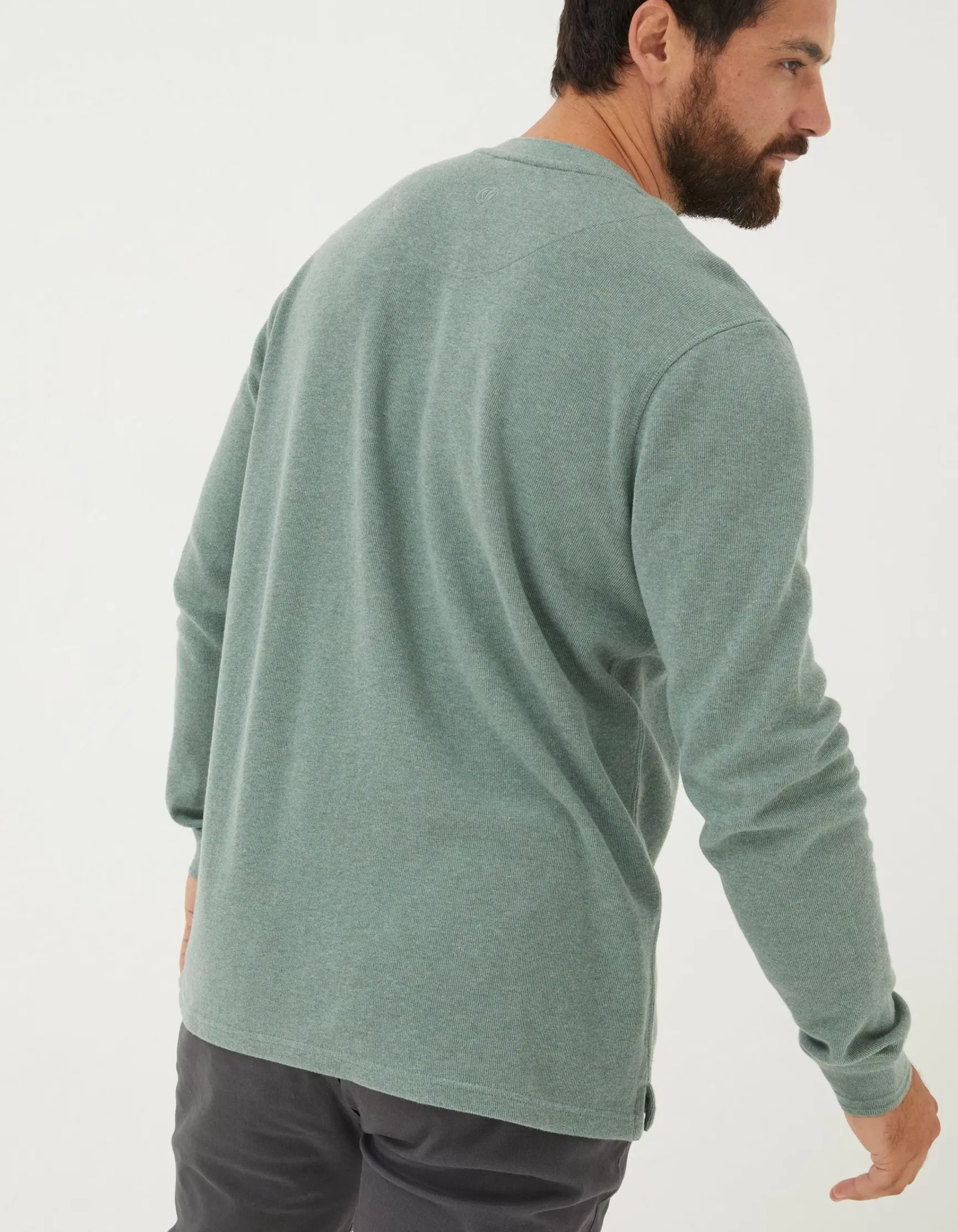 FatFace Long Sleeve Ribbed Henley|Men View All