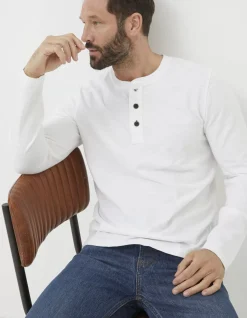 FatFace Long Sleeve Slub Henley T Shirt|Men View All