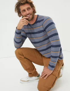 FatFace Long Sleeve Stripe Pocket Crew|Men View All