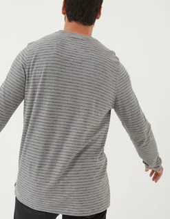 FatFace Long Sleeve Stripe Pocket T-Shirt|Men View All