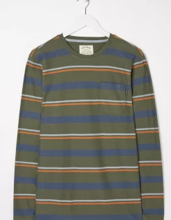 FatFace Long Sleeve Stripe Pocket Crew|Men View All